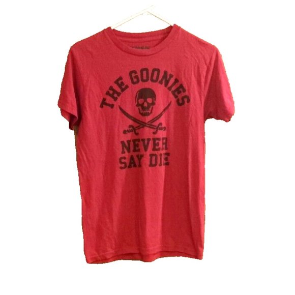 RIpple junction The Goonies T Shirt never say Die Size small woman unisex - Picture 1 of 3